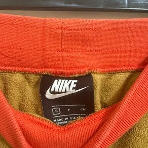 Nike Orange and Gold Sweatpants